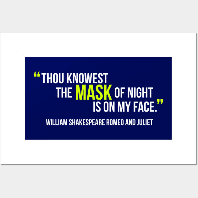 Shakespeare Quotes Mask Wall Art by shippingdragons